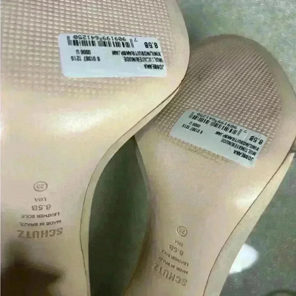 Schutz N7530* Women’s Josseana Open Toe Eggshell Ecru Nubuck High-Heel Sandals - Picture 7 of 7